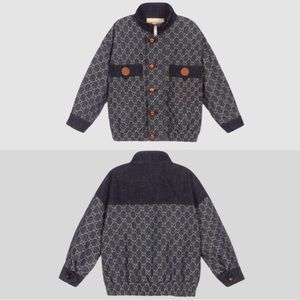 Gucci Kids Boy Dark Blue Denim GG Jacket Size 12 Boy, Fits women’s Size S
